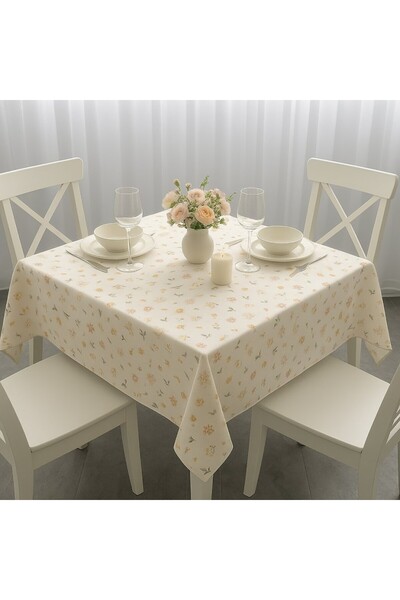 Pucioasa Teflon-coated cotton tablecloth 160x220 cm yellow flowers