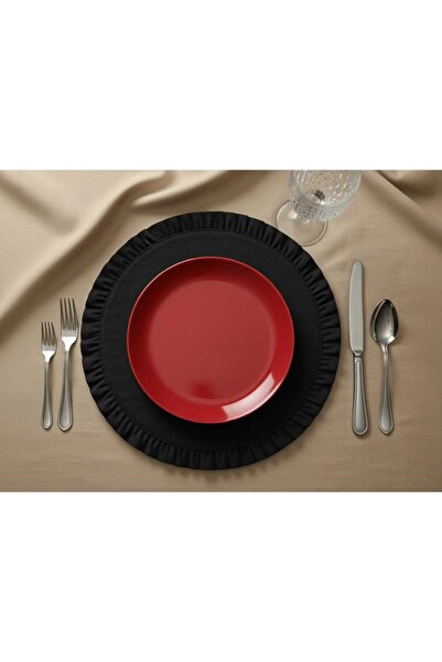 Joie Maison Rosso Seramik Servis Tabağı Kırmızı (28 cm)