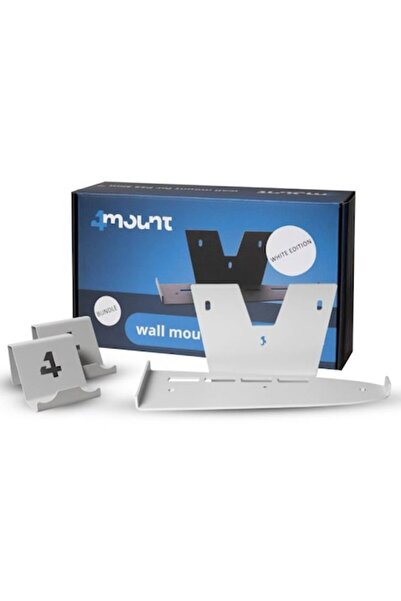 mount Set de montare pe perete 4Mount pentru PS5 Slim, alb, cu suporturi pentru controler