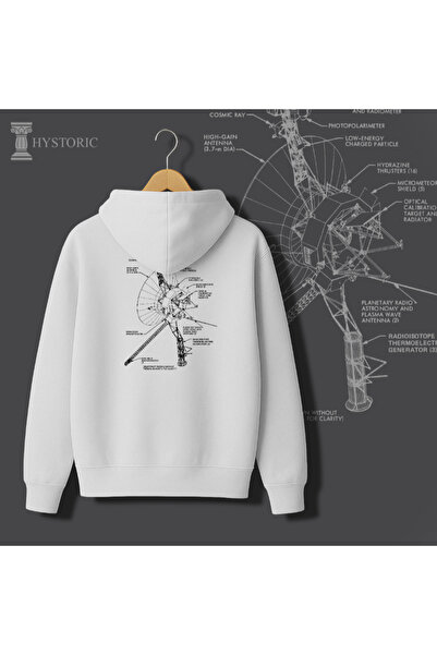 Hystoric Wear Voyager-I Sırt Printed Hooded Sweatshirt