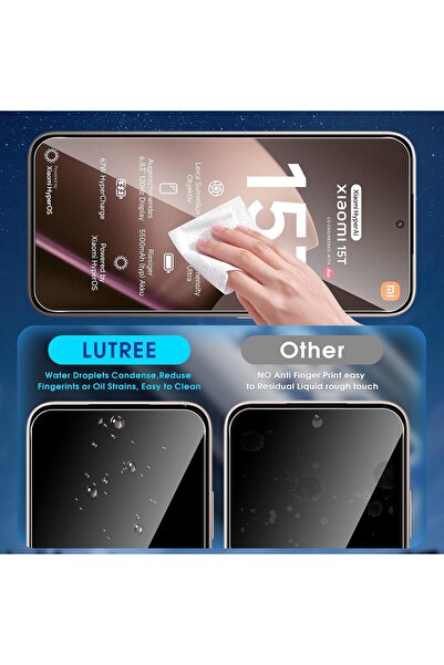 m.tk moveteck Xiaomi Mi 15t - Mi 15t Pro Compatible Screen Protector Unbreakable Glass 9H Tempered Screen Glass Transparent Pacific