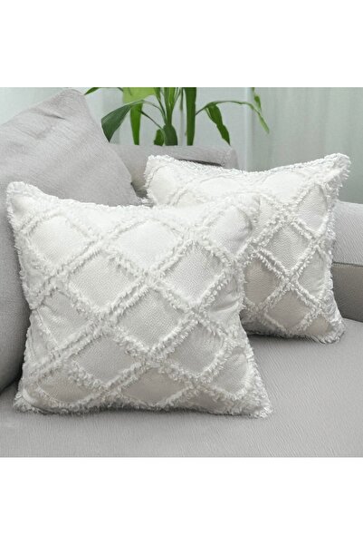 Madamca Decorative Ekru Cushion Cover 40*40(2 Pieces)