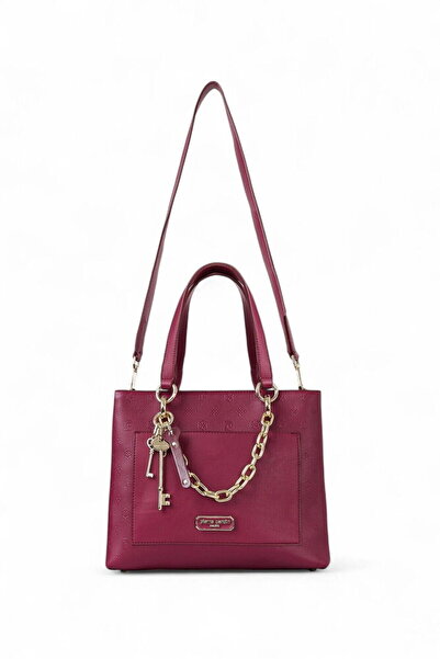 Pierre Cardin Logo Detaylı Vişne Kadın El Çantası 05PC25K101-P