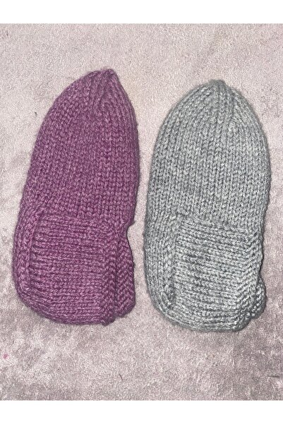 MESKSTORE El Örgü Sıcak&Yumuşak Tutan Kışlık Patik 37-38