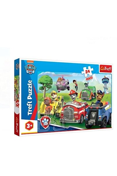 Trefl Puzzle Paw Patrol MAXI, 24 piese, 60×40 cm, vehicule, Trefl, 3+