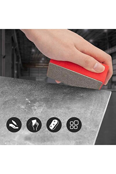 zola Set of 4 abrasive sponges, 60/ 100/ 200/ 400 grit, for sanding hard materials