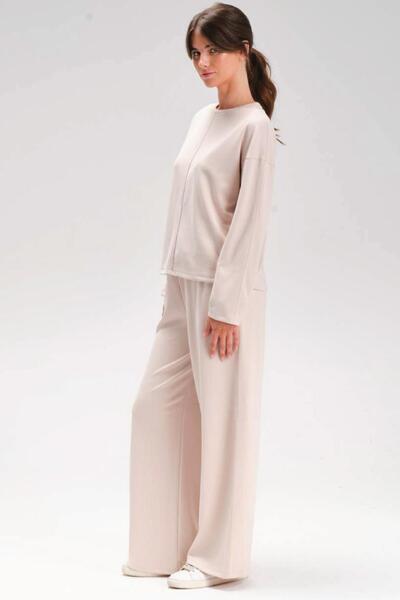 Zeyland Γυναικείο Σετ Φόρμας με μακριά μανίκια με φαρδύ λαιμόκοψη εκρού Cupra C9T3N1