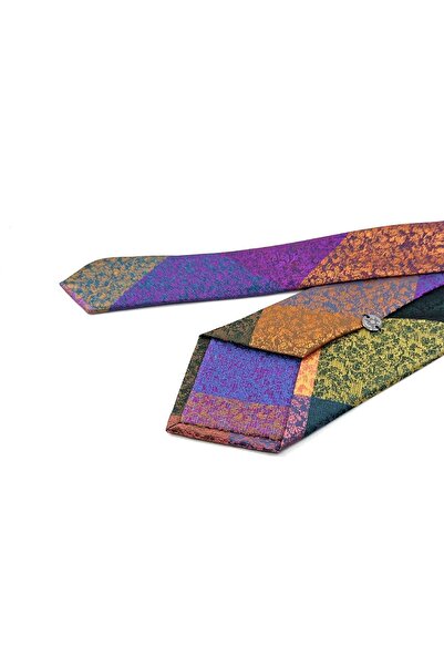 Kravatkolik Sand Pattern Multi-Colored Patchwork Tie Kk13293