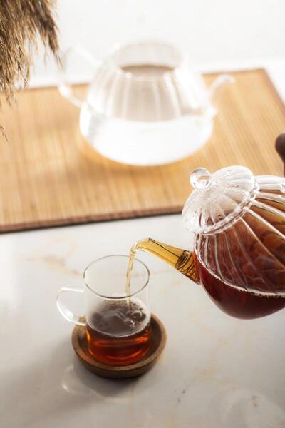 Mustran Ginata Heat Resistant Borosilicate Glass Teapot 750 / 1300 ML