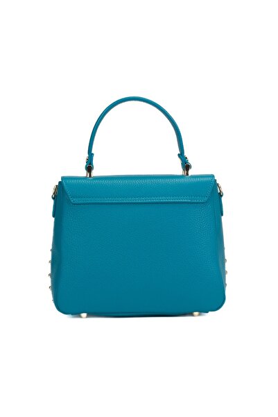 Posete Fagaras Karin Leather Purse - Turquoise, 1 Compartment, 1 Pocket, 115 cm Strap, Genuine Leather Bag