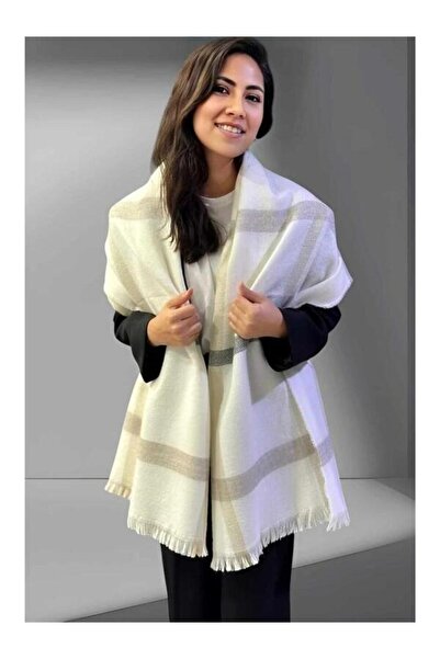 Mrs.idea Winter Plaid Scarf Square Patterned Shoulder Shawl