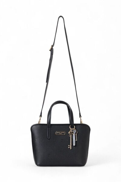 Pierre Cardin Black Women's Handbag with Logo Detail 05Pc25K102-P