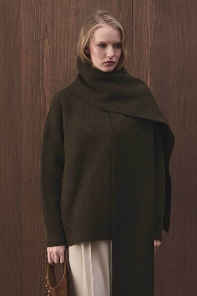 Hooopstore Premium Soft Textured Dark Khaki Sweater