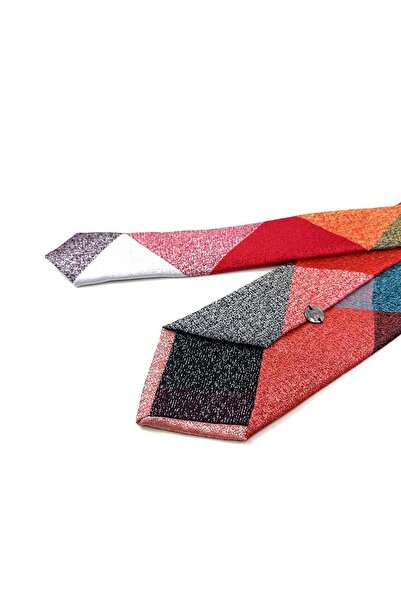 Kravatkolik Sand Pattern Multi-Colored Patchwork Tie Kk13266