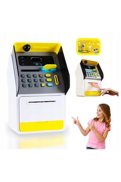 zola ATM type money box for banknotes and coins, with password, facial recognition, 16.5x15.5x27cm
