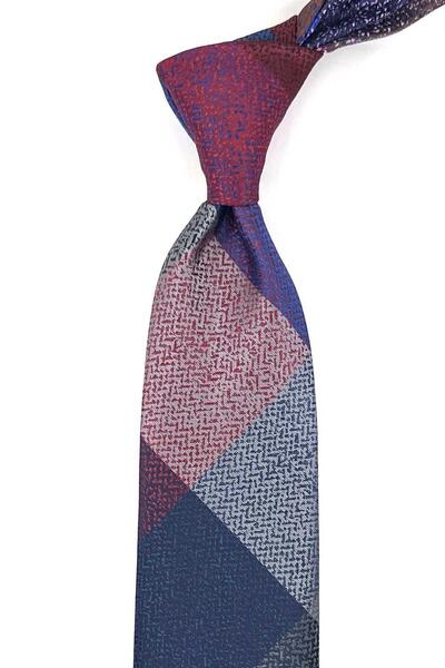 Kravatkolik Sand Pattern Multi-Colored Patchwork Tie Kk13224