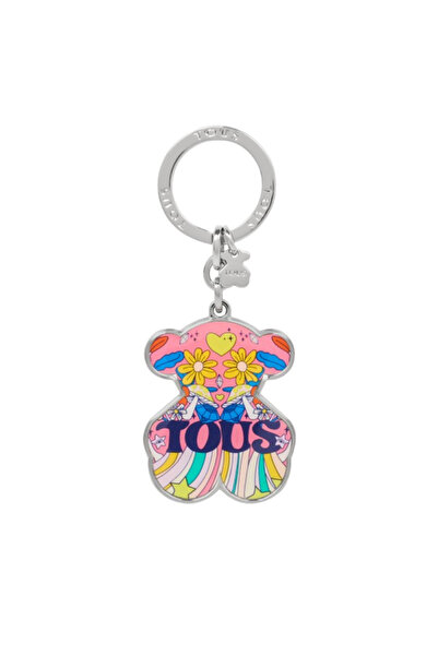 Tous Magic Flowers Bear Metal Keyring