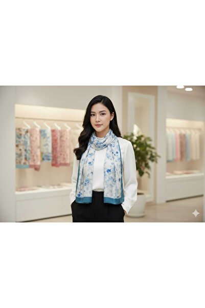 ÖZDE Akel Patterned Alfa Silk Shawl Fular