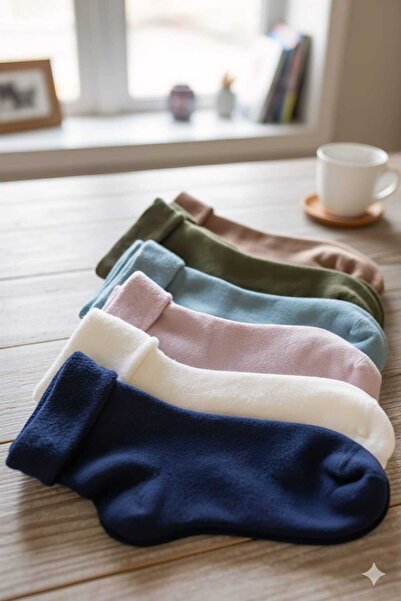 BY KODAL HAVLU YÜN BOT ÇORABI 6'LI PAKET