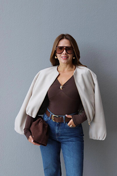 Purple by Banu سترة بومبر مخيطة