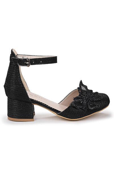 Kiko Kids Zete Sand Glitter Girls' 4 cm Heeled Evening Dress Shoes