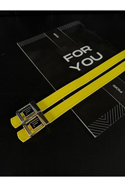 Fiori 2-Piece F Logo Gold-Silver Buckle Women's Belt, Women's Belt, Trouser Belt, Coat Belt