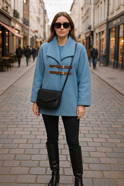 MODA kemer detaylı buklet kaban,kemerli zara buklet kaban,zara buklet kaban