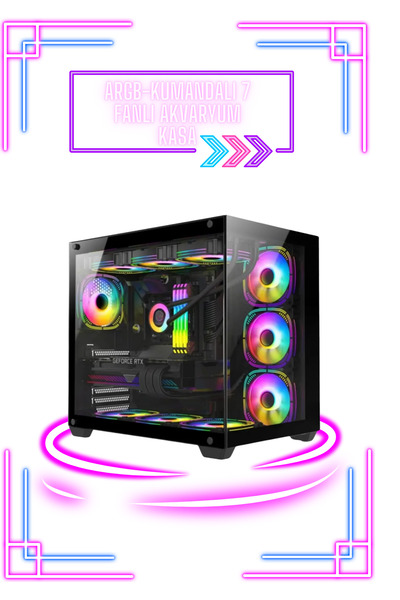 Vural Elektronik RYZEN 7 5700X-RTX 5060 8 GB-16 GB RAM-500 GB M2 SSD-ARGB AKV...