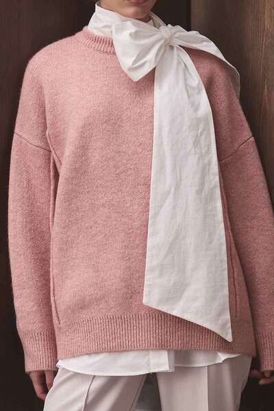 Hooopstore Premium Soft Textured Soft Pink Sweater