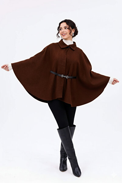 beeke Claudia Belted Short Poncho New Season Beeke-1897