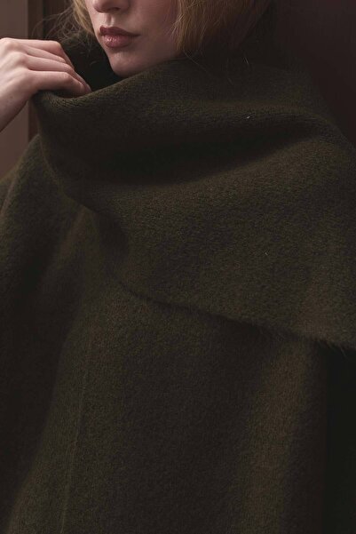 Hooopstore Soft Textured Dark Khaki Scarf