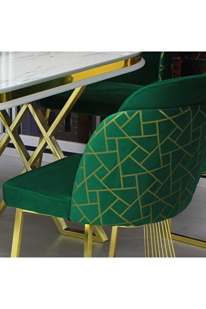 ARTA DOOR ILONA Chairs Green, Gold Leg - Modern, HoReCa, Kitchen, Living Room, Office, Bedrooms, Hallways