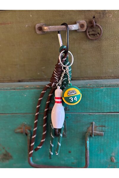 Bowling Detaylı Charm Çanta Aksesuarı Anahtarlık