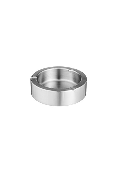 Dania Practical stainless steel ashtray – 12 x 3.5 cm, with a modern and elegant design