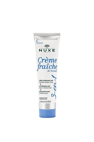 Nuxe Creme Fraiche de Beaute Moisturizing Cream Make-Up Remover Milk & Plumping Mask 3-In-1 ...