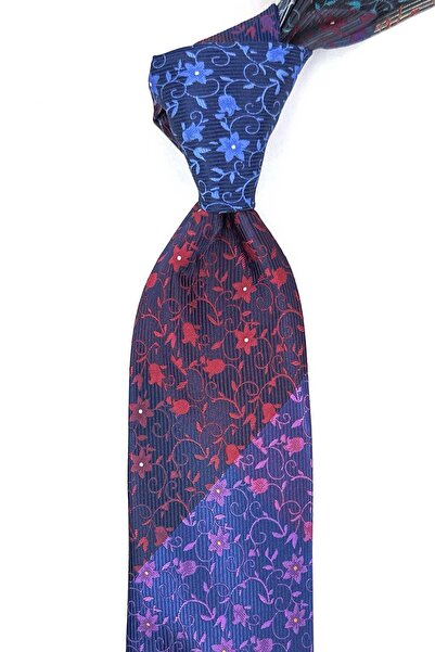 Kravatkolik Motif Pattern Multi-Colored Patchwork Tie Kk13289