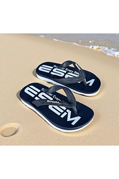 Esem شباشب كاجوال للأولاد باللون الأزرق الداكن للاستخدام في حمام السباحة والبحر