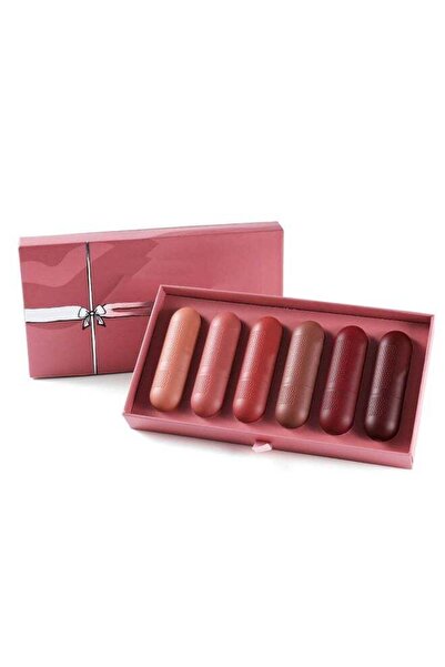 huitich مجموعة أحمر شفاه غير لامع من 6 قطع بتصميم شكل ريكوردر