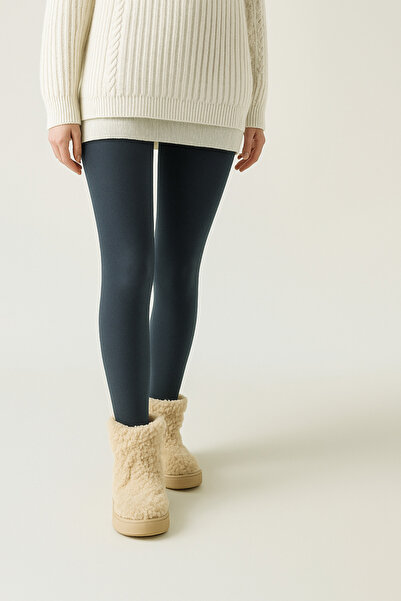 PJ & Me Mikro Termal Cotton Füme Rengi Kaçmaz Kadın Külotlu Çorap