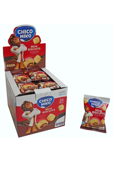 İPKON شيكو ميكو بسكويت الشوكولاتة 35 جرام 24 حزمة