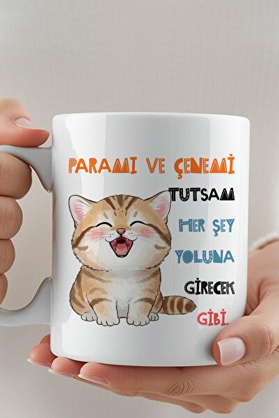 qoeuyl boutique Hold My Tongue and Shut My Mouth Cat Printed Funny Gift White Mug Cup