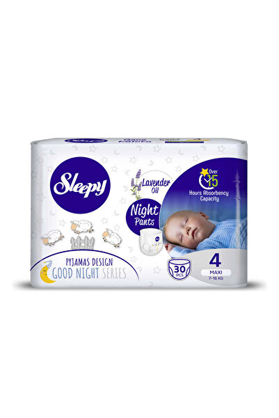 Sleepy Scutece-Chilotel pentru bebelusi Night-marime 4 Maxi , 7-14kg, 30 bucati