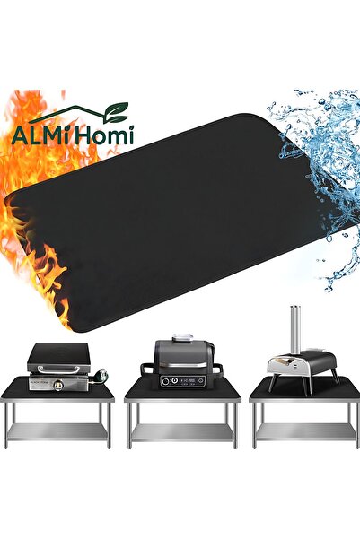 almihomi Large Fireproof BBQ Mat 1000°C Heat Resistant Pad Oilproof Waterproof