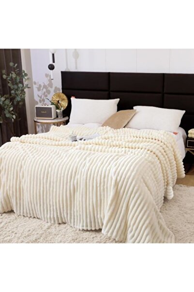 Unicorn Concept Cocolino blanket with stripes, 200x230cm, Ivoire