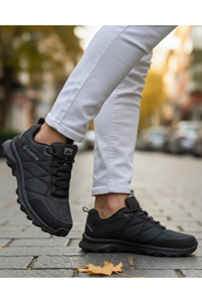 homiro Men's Waterproof Poly Sole Fuspedli Sports Shoes - Black