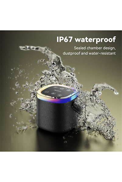 Yesido waterproof Bluetooth speaker with RGB, 1800mAh, YSW25, black