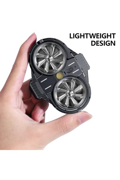 Generic مبرد هاتف مزود بمروحة تبريد مزدوجة ومشتت حراري شبه موصل وإضاءة LED