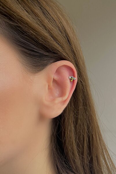 Bijou Luz Gümüş Arı Figürlü Tragus / Helix Piercing