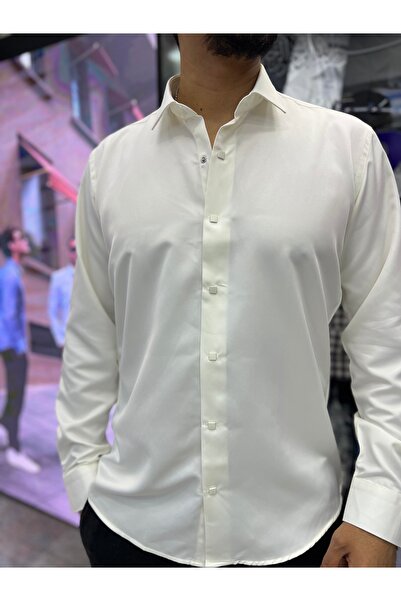 PASSERO Slim Fit Snap Fastener Σατέν πουκάμισο