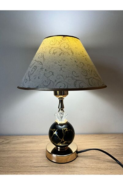 Vivyano Decoration Beyaz Desenli Abajur